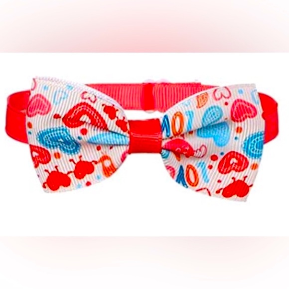 Bow Tie Collars 4 Holiday Pieces Dogs Cats Christmas Valentine St Patty July 4th - Picture 10 of 15